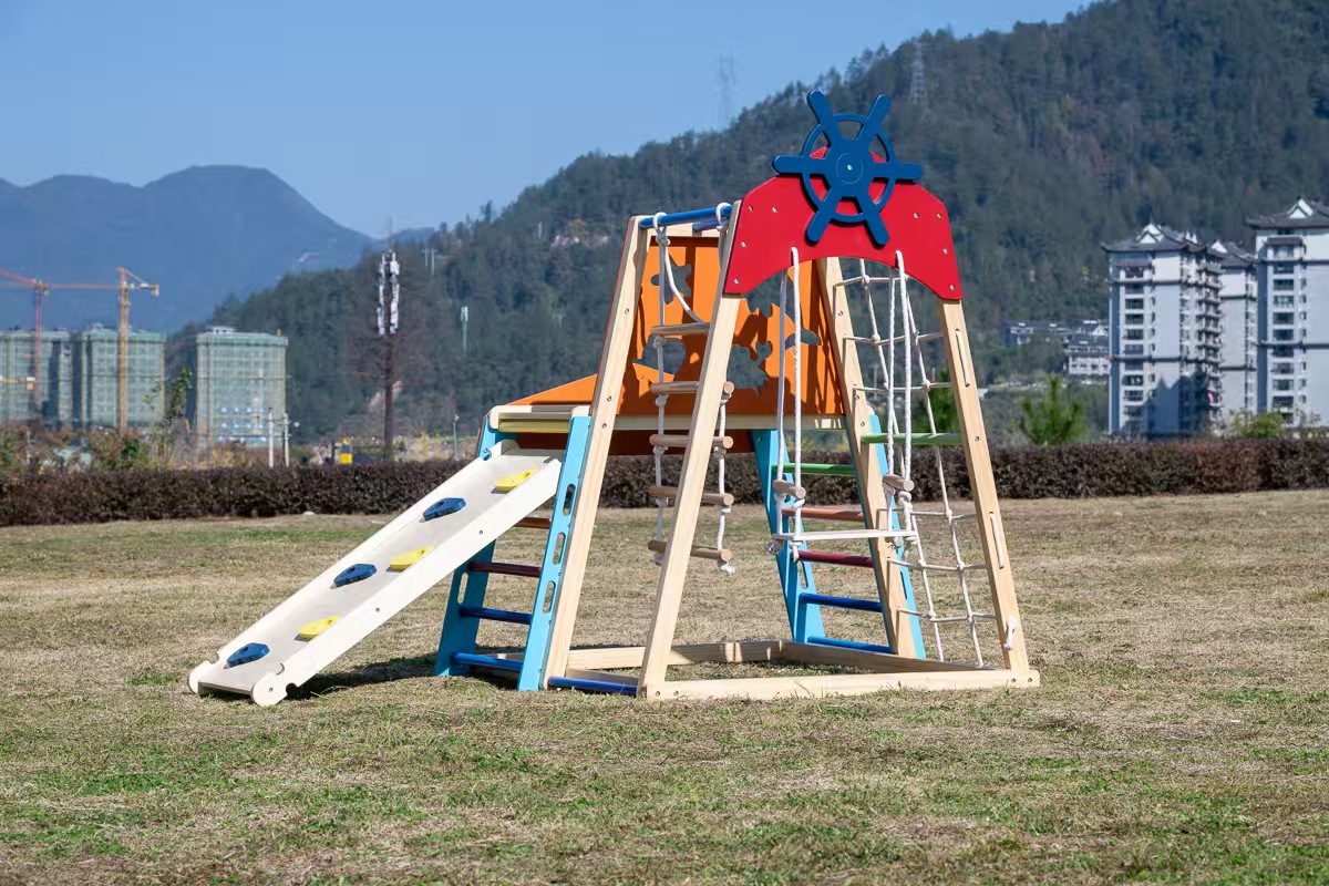 إطار تسلق خشبي كبير ومتين، للا - مراجعة Kids Outdoor Climbing Frame وسعره