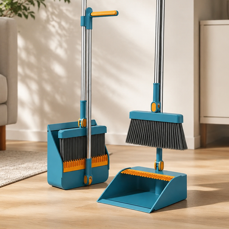 مجموعة مكنسة ومجرفة ذات مقبض ط - مراجعة Kids Outdoor Broom وسعره