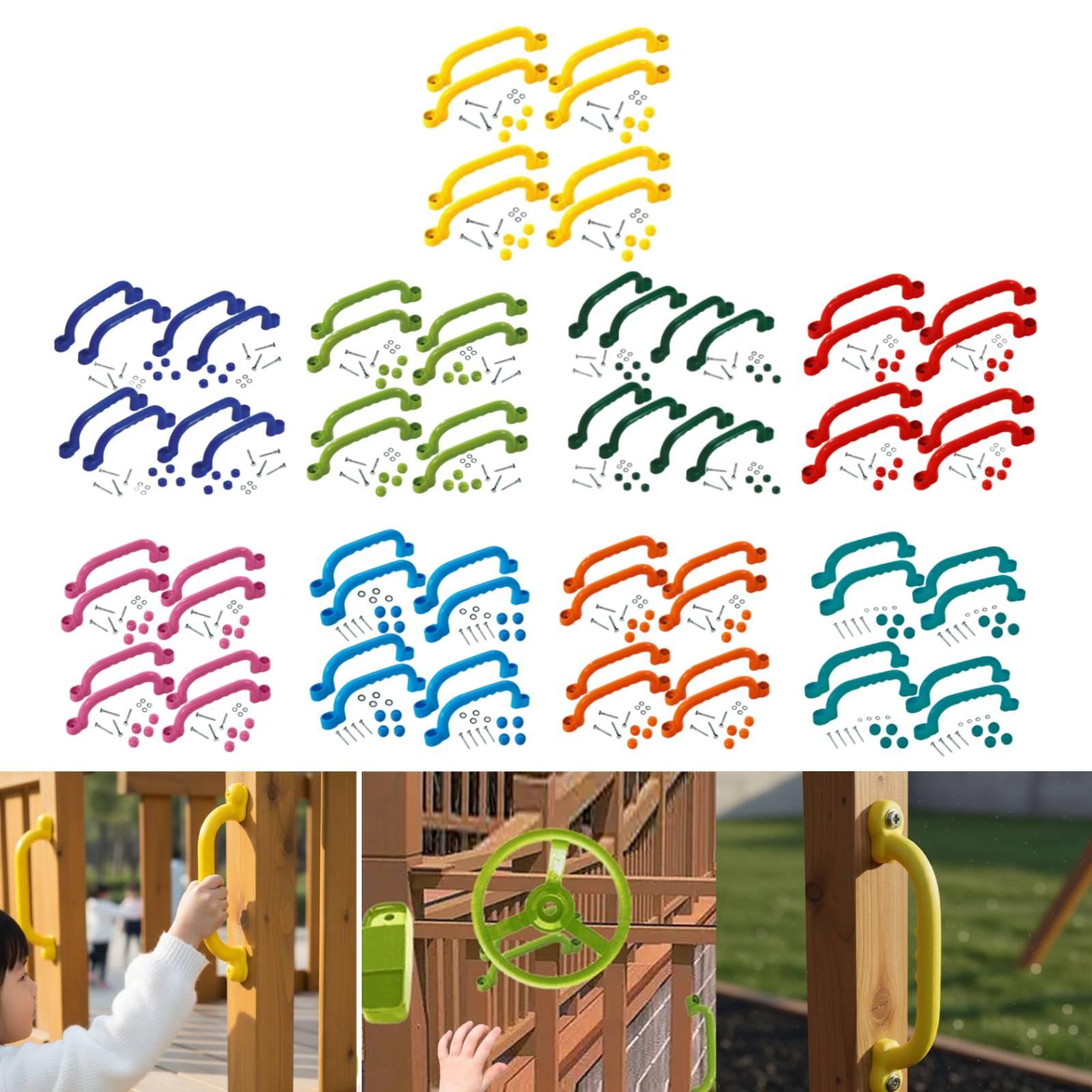 8 قطع مقابض إطار التسلق سهلة ا - مراجعة Kids Outdoor Climbing Frame وسعره